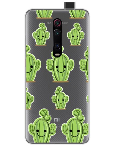 Funda Gel Transparente para Xiaomi Mi 9T / Mi 9T Pro diseño Cactus Dibujos