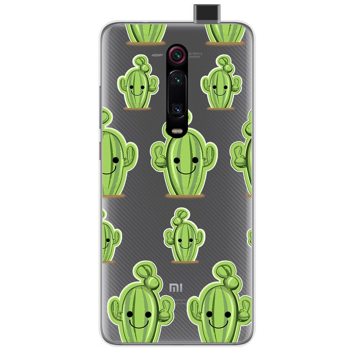 Funda Gel Transparente para Xiaomi Mi 9T / Mi 9T Pro diseño Cactus Dibujos