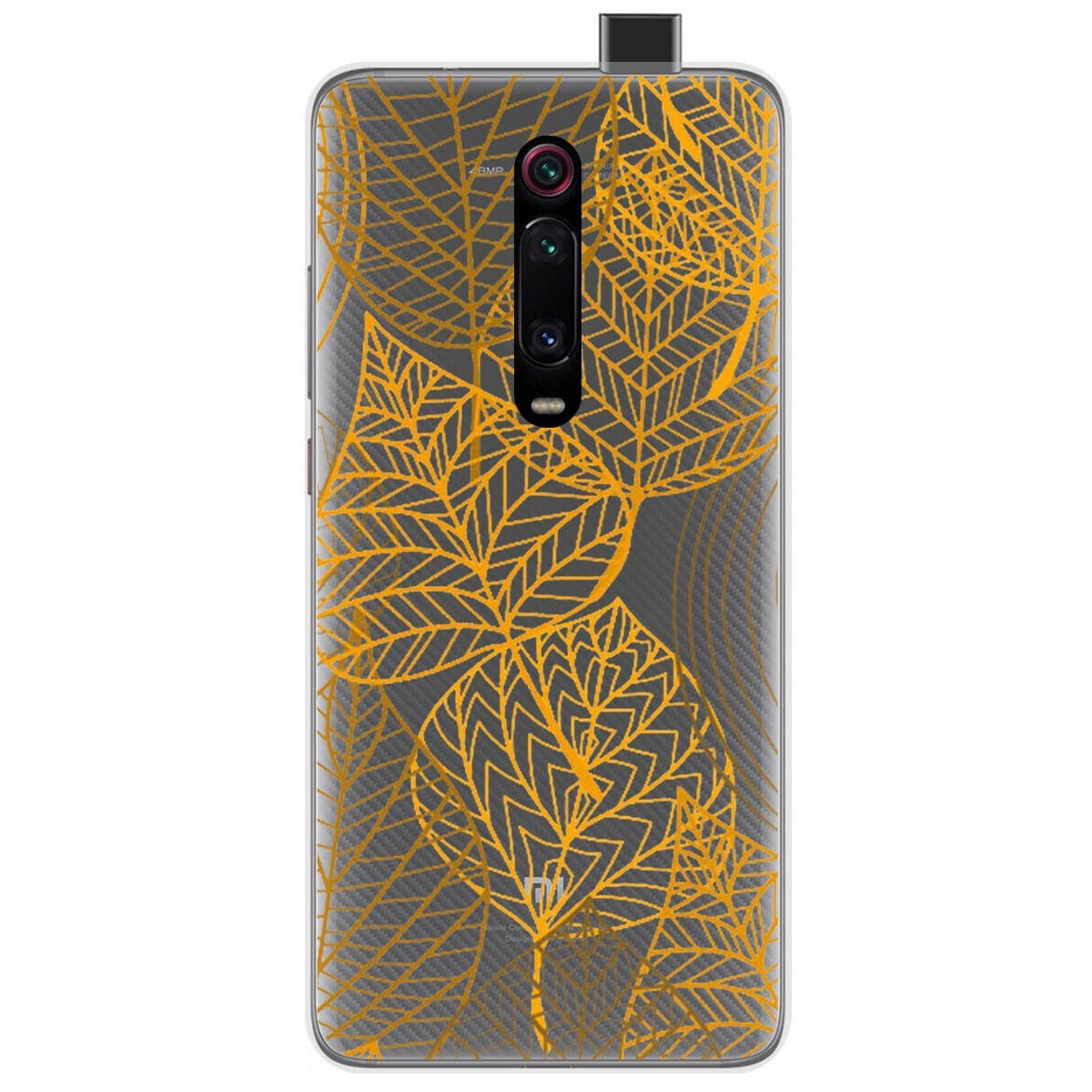 Funda Gel Transparente para Xiaomi Mi 9T / Mi 9T Pro diseño Hojas Dibujos
