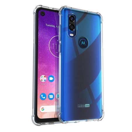 Funda Gel Tpu Anti-Shock Transparente para Motorola One Vision