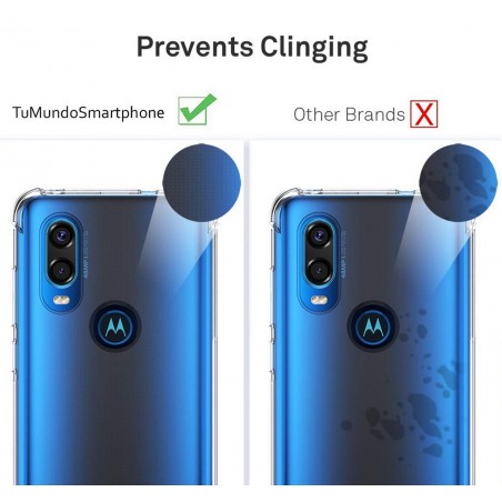 Funda Gel Tpu Anti-Shock Transparente para Motorola One Vision