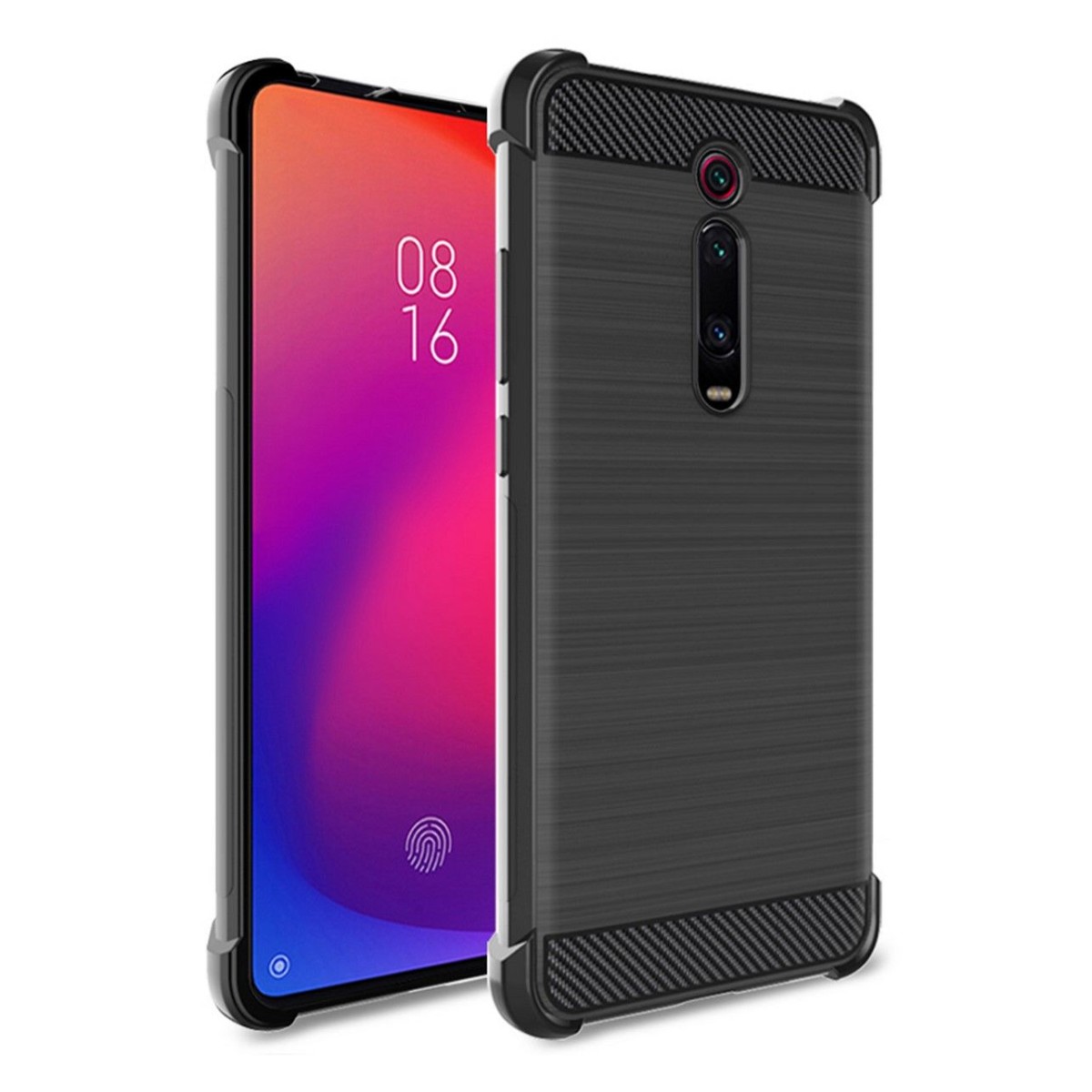 Funda Gel Tpu Anti-Shock Carbon Negra para Xiaomi Mi 9T / Mi 9T Pro