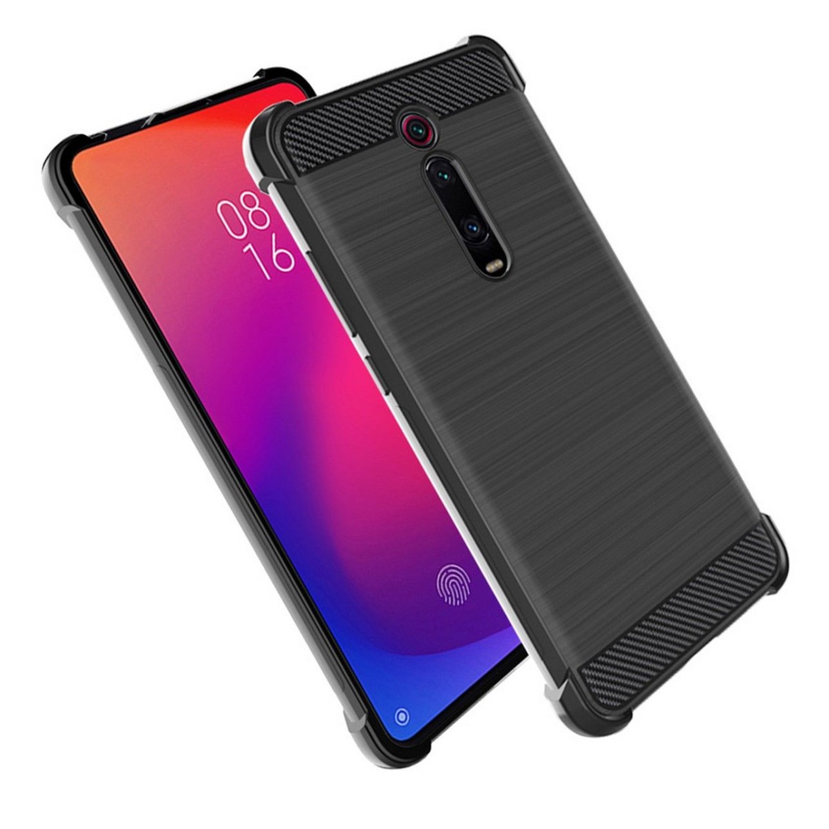 Funda Gel Tpu Anti-Shock Carbon Negra para Xiaomi Mi 9T / Mi 9T Pro