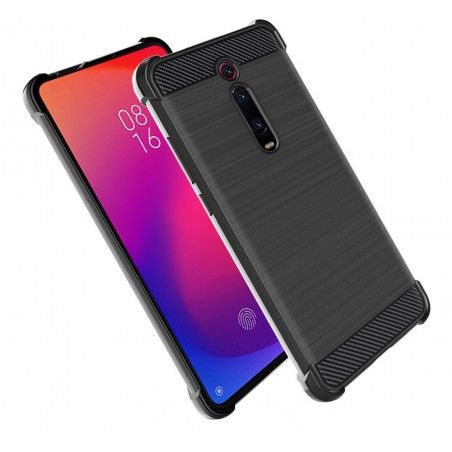 Funda Gel Tpu Anti-Shock Carbon Negra para Xiaomi Mi 9T / Mi 9T Pro