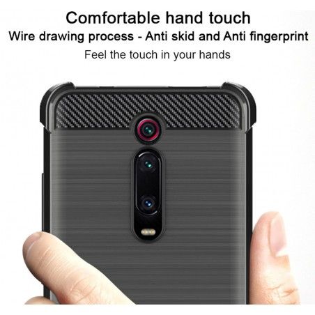 Funda Gel Tpu Anti-Shock Carbon Negra para Xiaomi Mi 9T / Mi 9T Pro