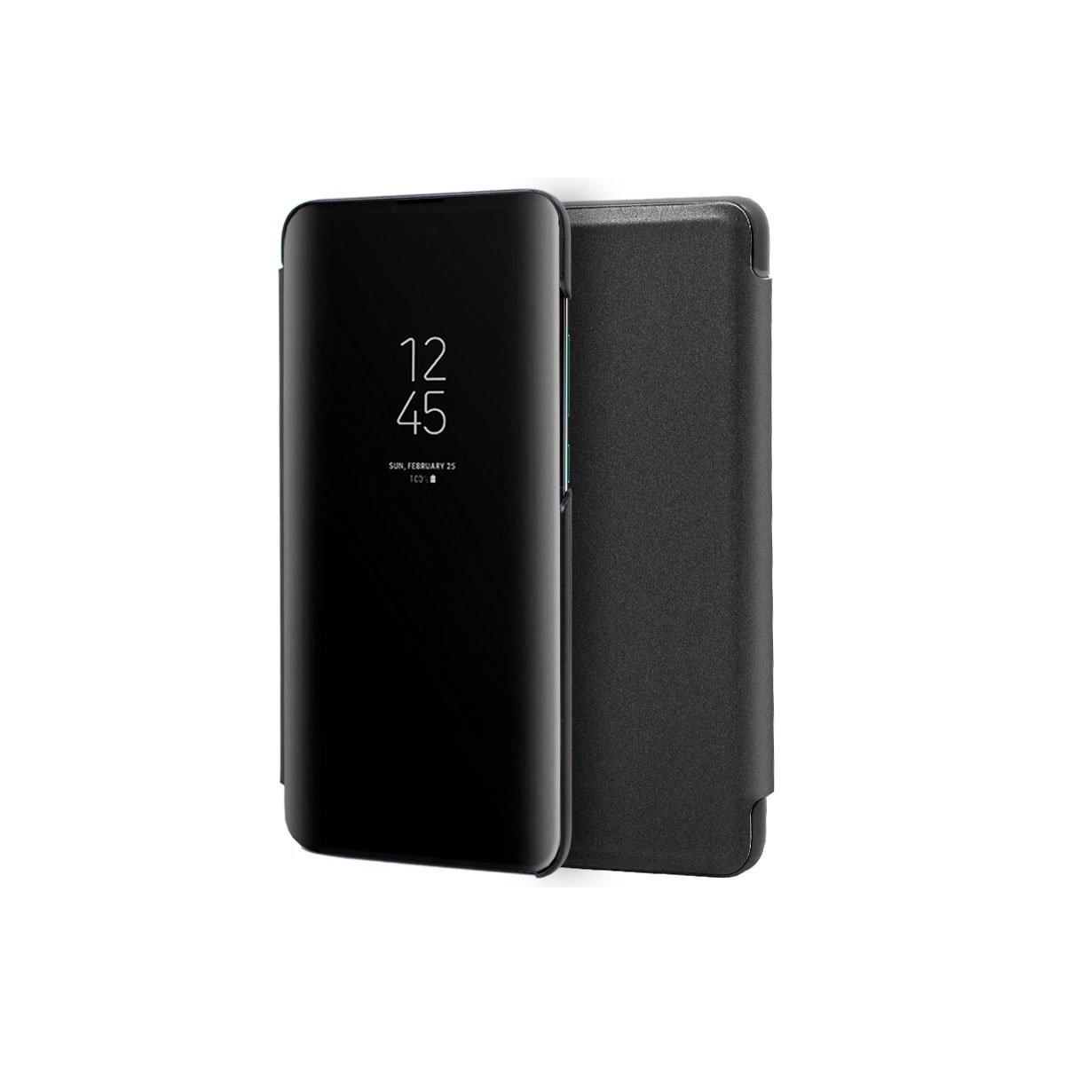 Funda Flip Cover Clear View para Xiaomi Mi 9 color Negra