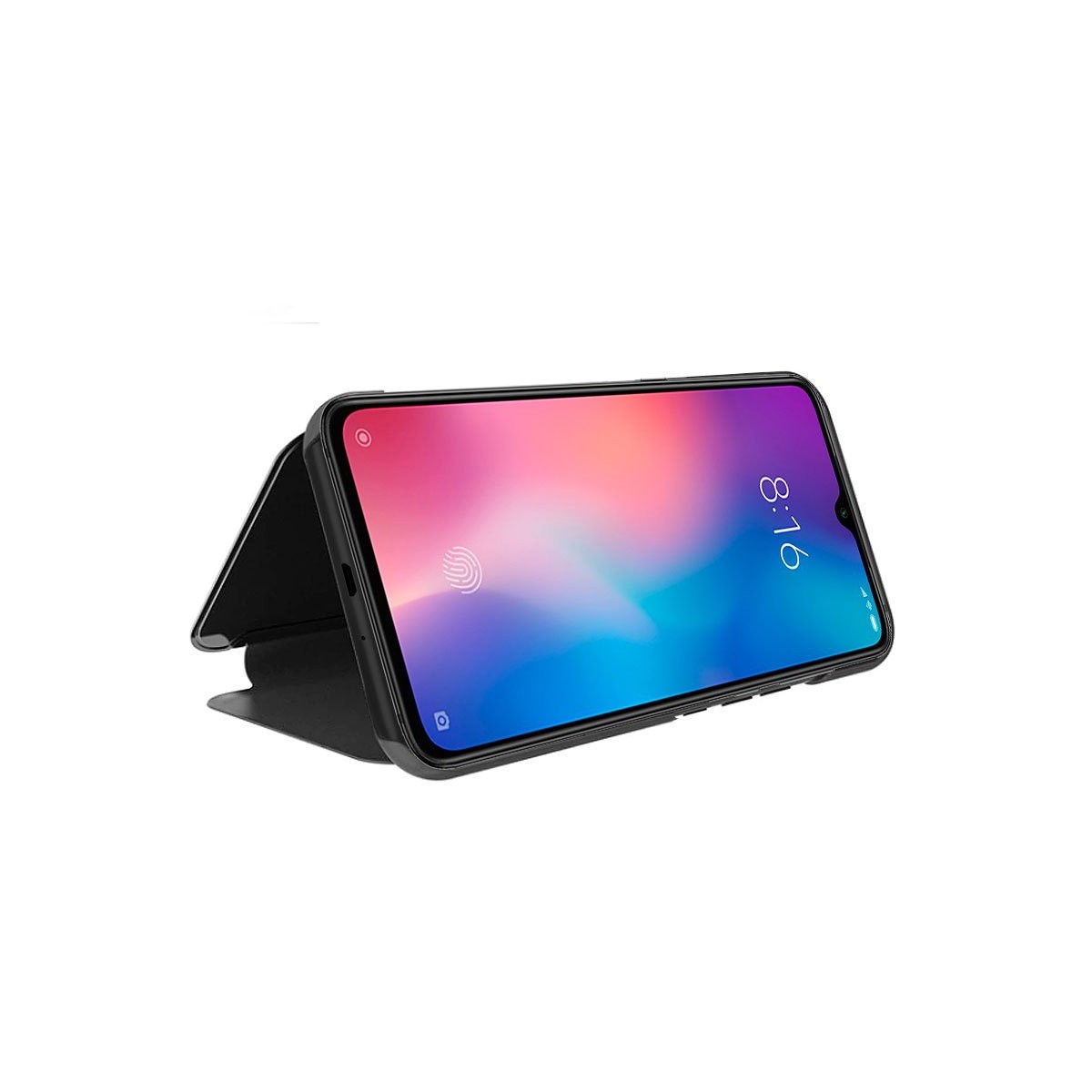 Funda Flip Cover Clear View para Xiaomi Mi 9 color Negra