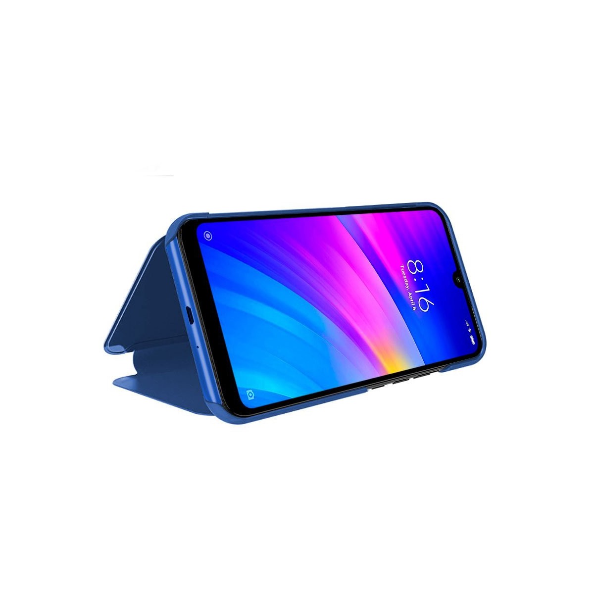 Funda Flip Cover Clear View para Xiaomi Redmi 7 color Azul