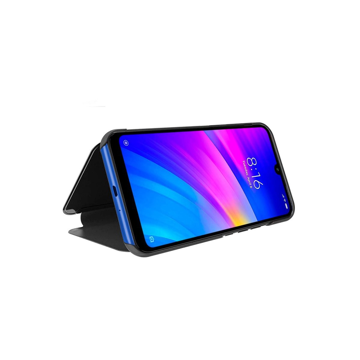 Funda Flip Cover Clear View para Xiaomi Redmi 7 color Negra