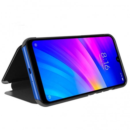Funda Flip Cover Clear View para Xiaomi Redmi 7 color Negra