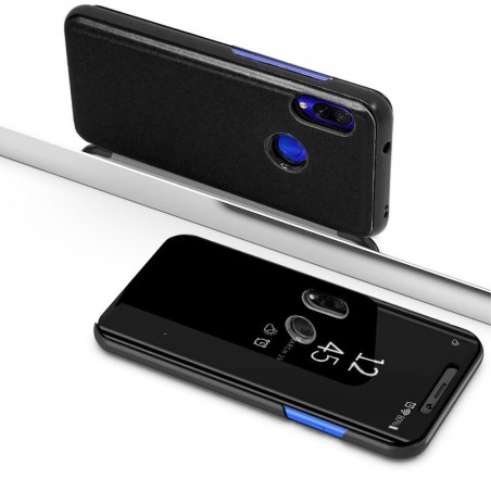 Funda Flip Cover Clear View para Xiaomi Redmi 7 color Negra