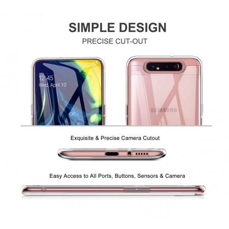 Funda Gel Tpu Fina Ultra-Thin 0,5mm Transparente para Samsung Galaxy A80