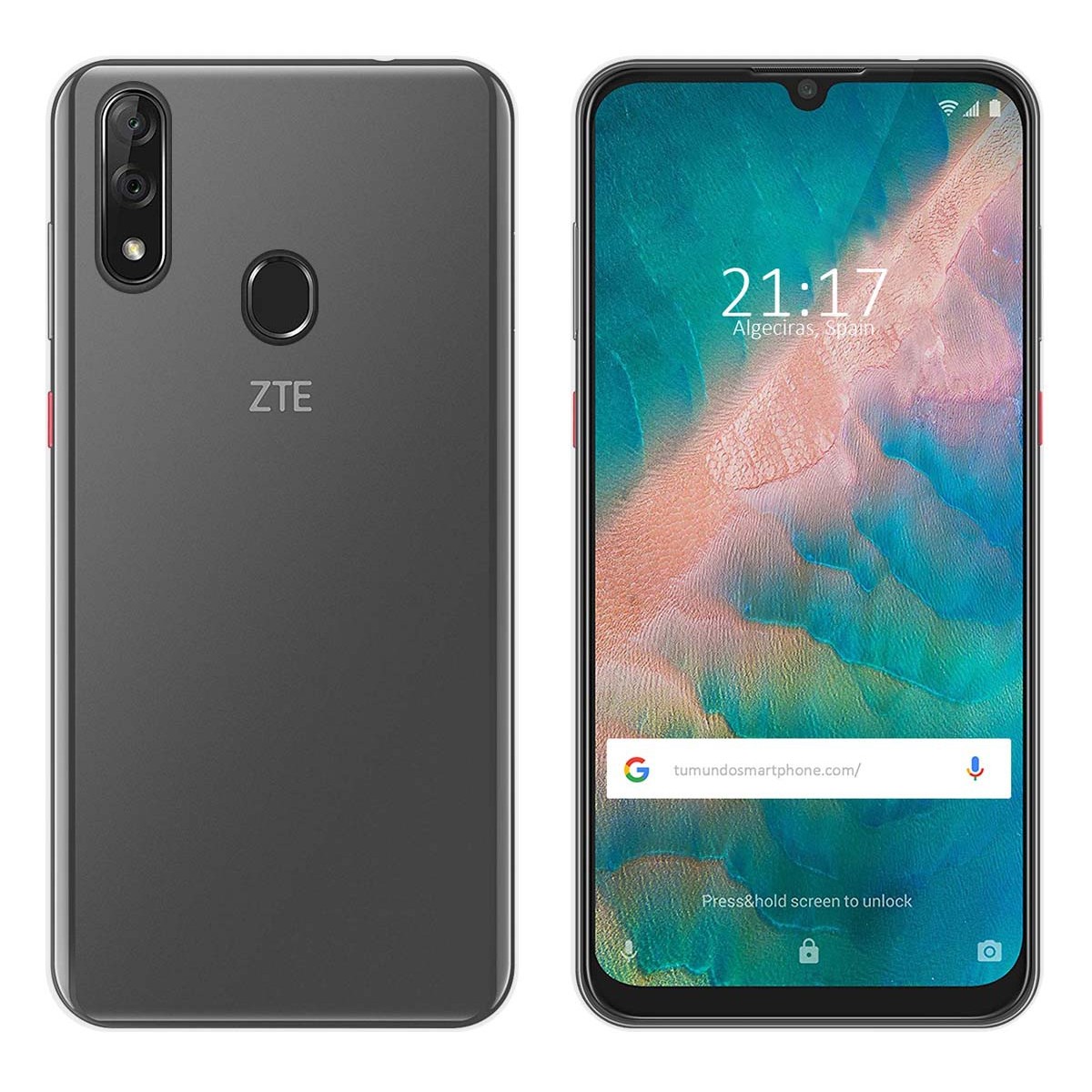 Funda Gel Tpu Fina Ultra-Thin 0,5mm Transparente para Zte Blade V10