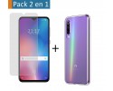 Pack 2 En 1 Funda Gel Transparente + Protector Cristal Templado para Xiaomi Mi 9 SE