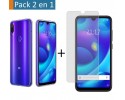 Pack 2 En 1 Funda Gel Transparente + Protector Cristal Templado para Xiaomi Mi Play