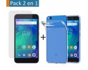 Pack 2 En 1 Funda Gel Transparente + Protector Cristal Templado para Xiaomi Redmi Go