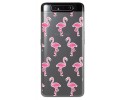 Funda Gel Transparente para Samsung Galaxy A80 diseño Flamenco Dibujos