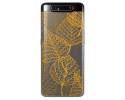 Funda Gel Transparente para Samsung Galaxy A80 diseño Hojas Dibujos