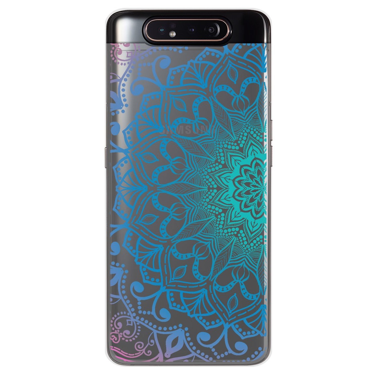 Funda Gel Transparente para Samsung Galaxy A80 diseño Mandala Dibujos