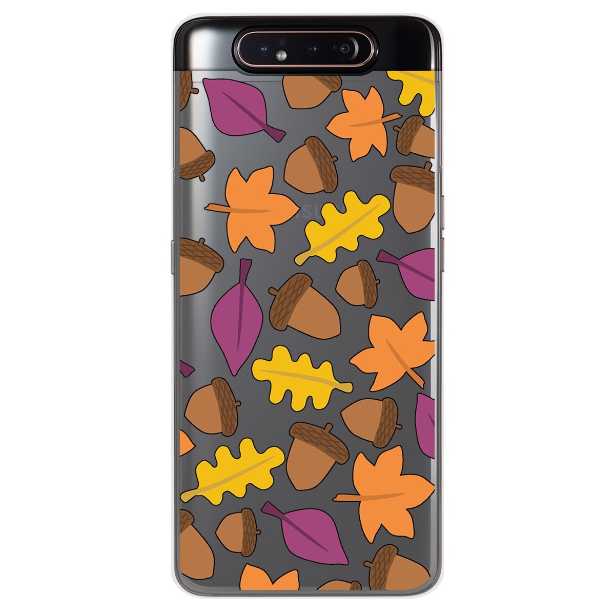 Funda Gel Transparente para Samsung Galaxy A80 diseño Otoño Dibujos