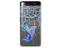 Funda Gel Transparente para Samsung Galaxy A80 diseño Plumas Dibujos
