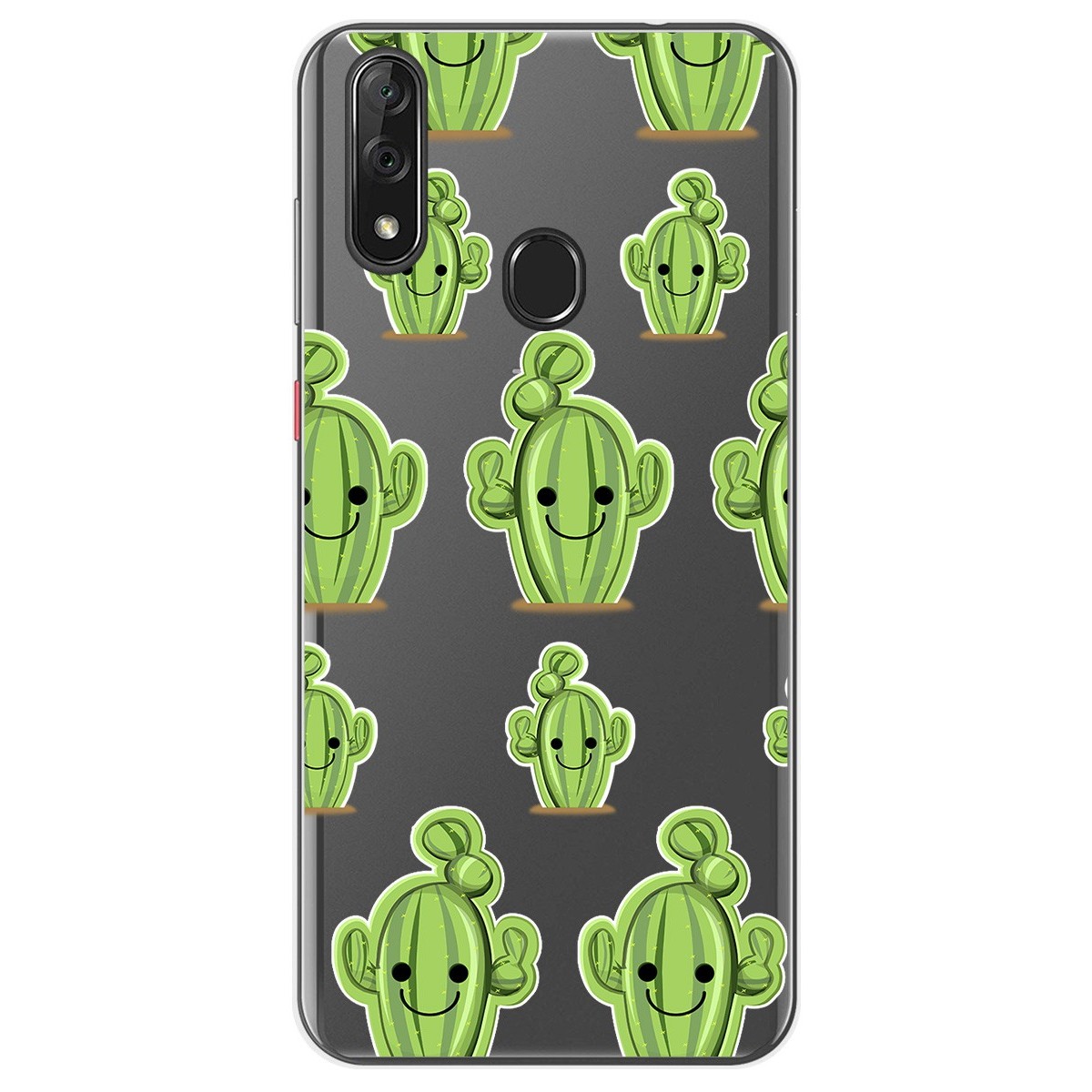 Funda Gel Transparente para Zte Blade V10 diseño Cactus Dibujos