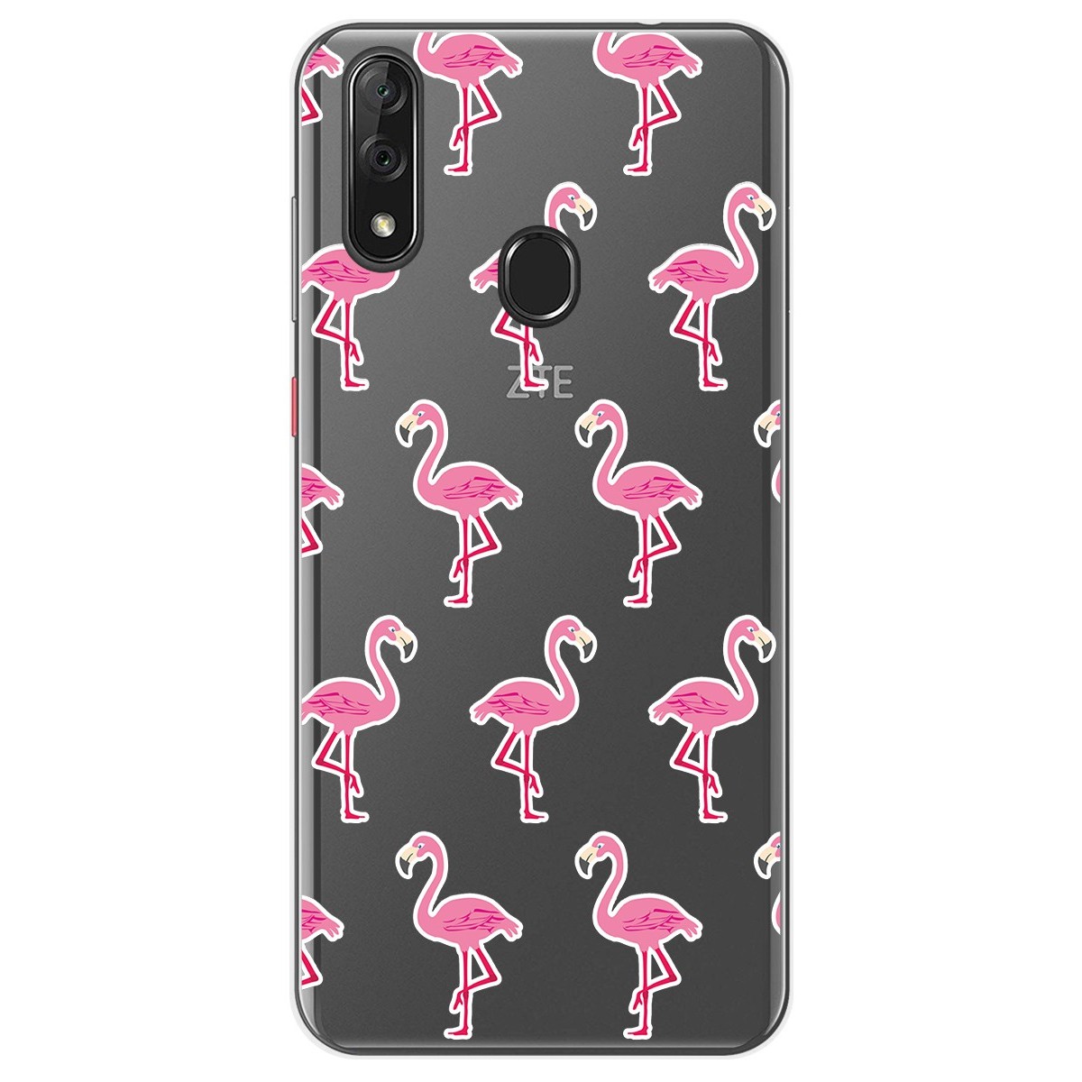 Funda Gel Transparente para Zte Blade V10 diseño Flamenco Dibujos