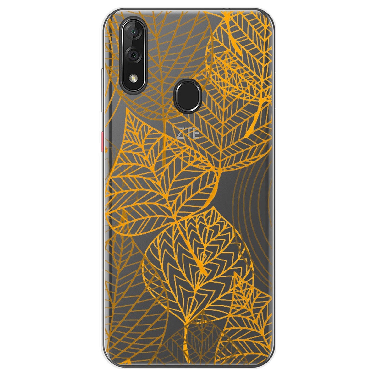 Funda Gel Transparente para Zte Blade V10 diseño Hojas Dibujos
