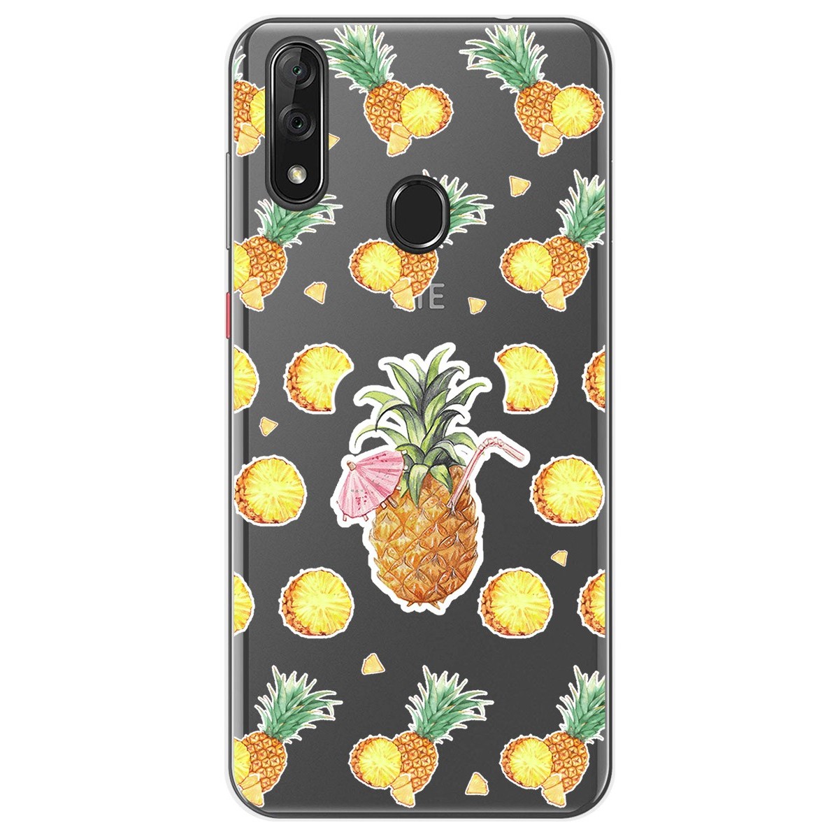 Funda Gel Transparente para Zte Blade V10 diseño Piña Dibujos