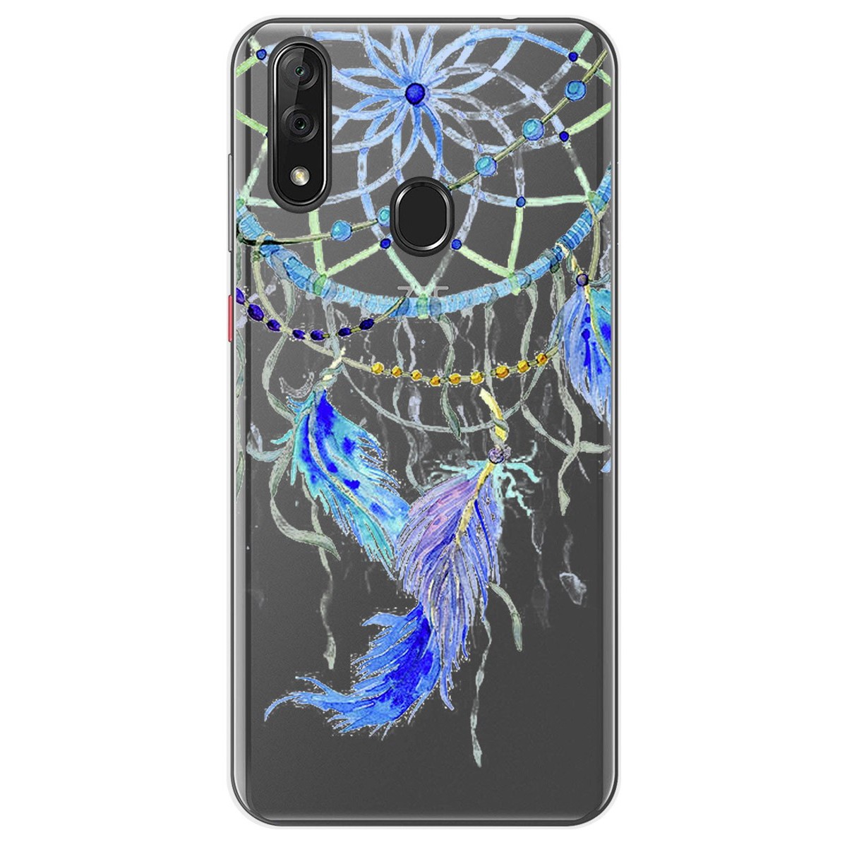 Funda Gel Transparente para Zte Blade V10 diseño Plumas Dibujos