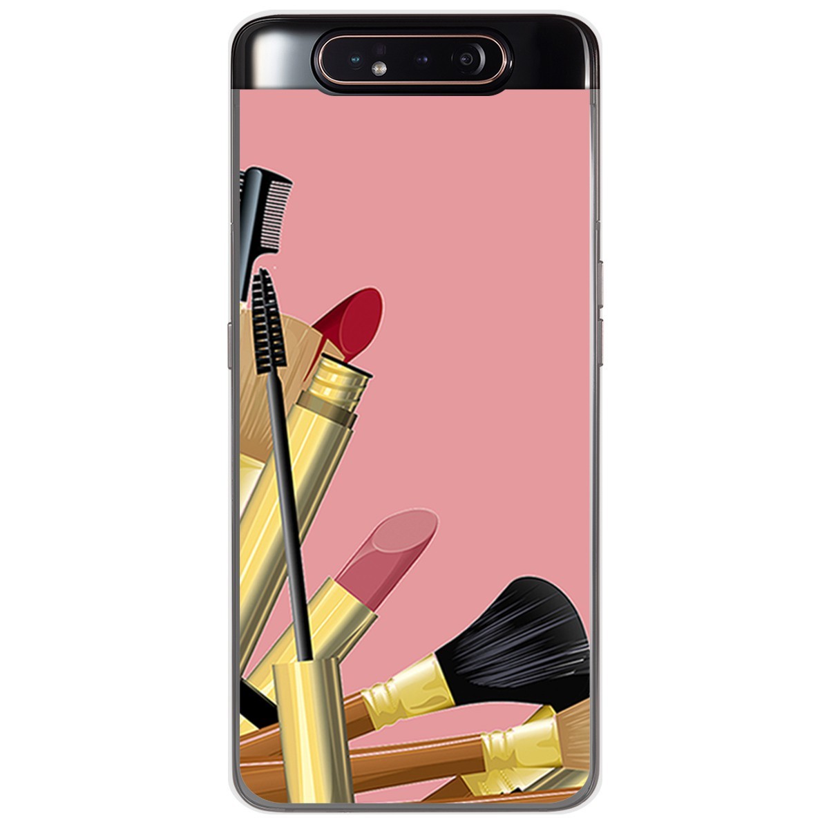 Funda Gel Tpu para Samsung Galaxy A80 diseño Brochas Dibujos