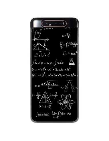 Funda Gel Tpu para Samsung Galaxy A80 diseño Formulas Dibujos