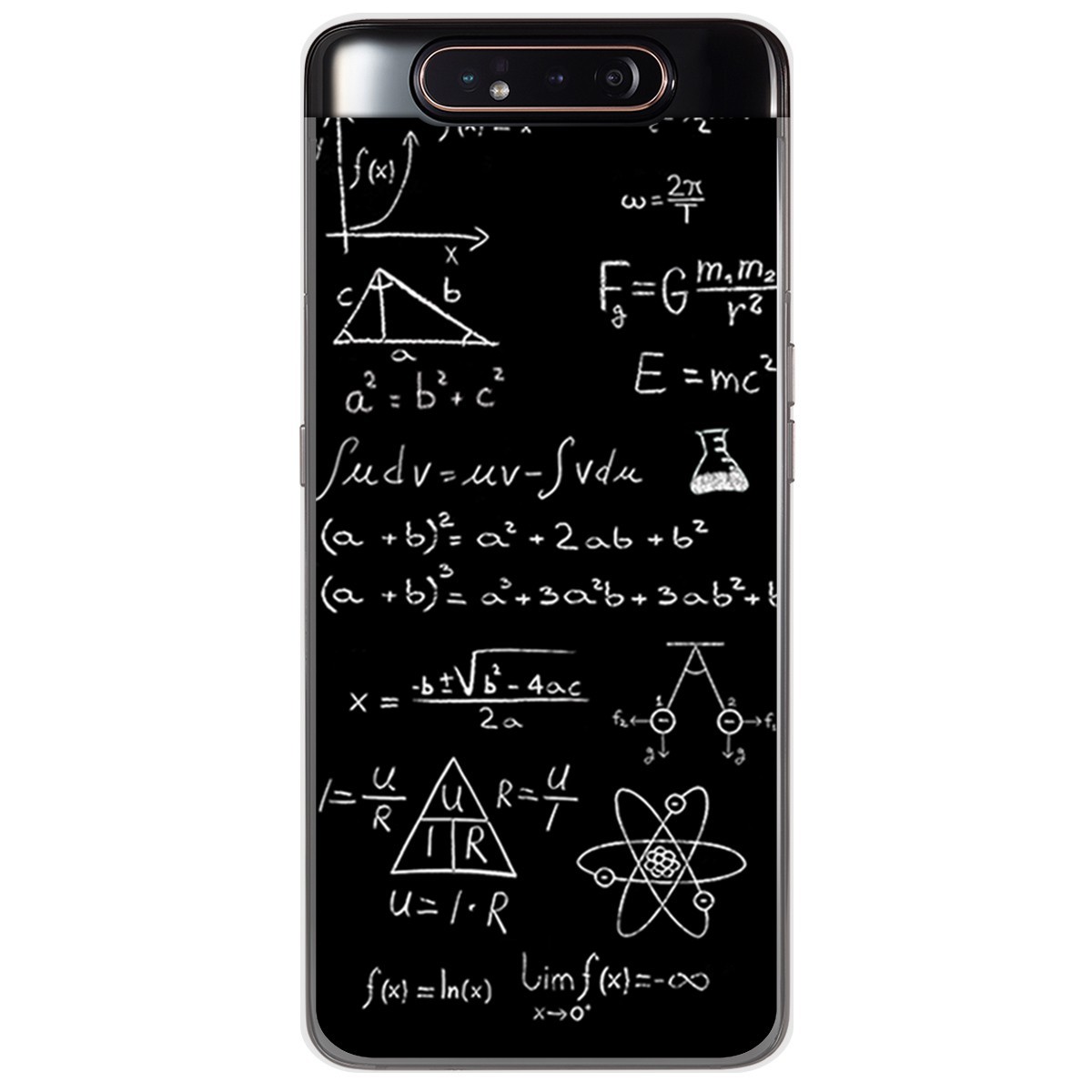 Funda Gel Tpu para Samsung Galaxy A80 diseño Formulas Dibujos