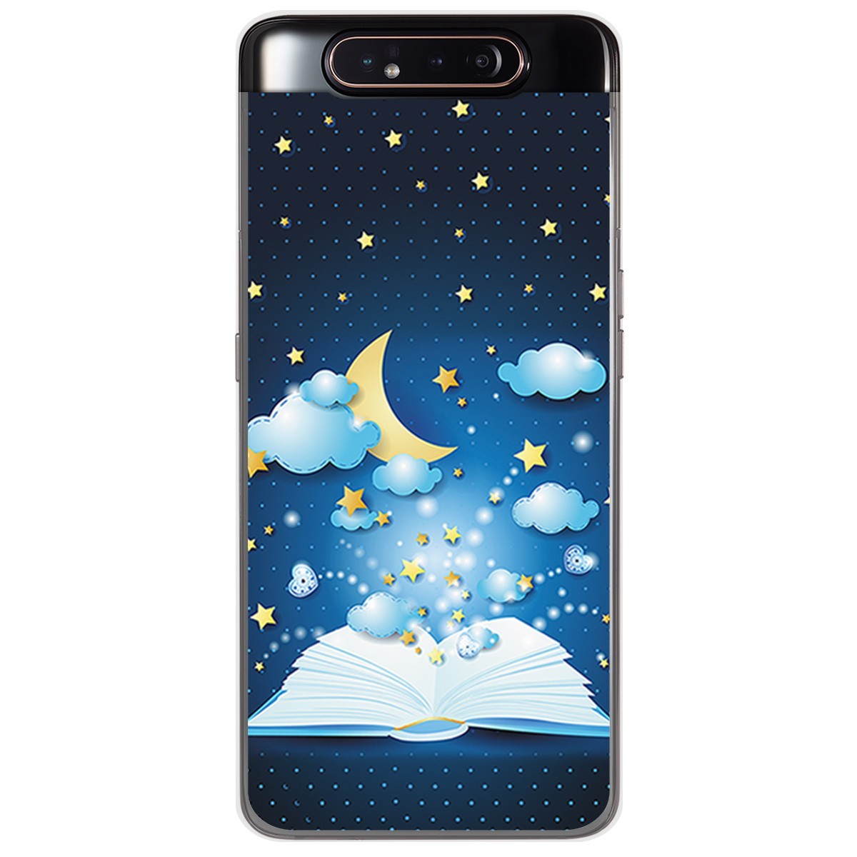 Funda Gel Tpu para Samsung Galaxy A80 diseño Libro Cuentos Dibujos
