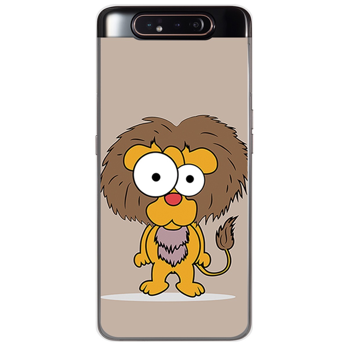 Funda Gel Tpu para Samsung Galaxy A80 diseño Leon Dibujos