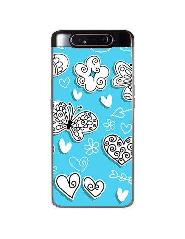 Funda Gel Tpu para Samsung Galaxy A80 diseño Mariposas Dibujos
