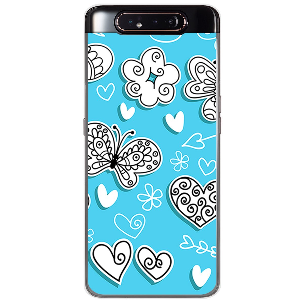 Funda Gel Tpu para Samsung Galaxy A80 diseño Mariposas Dibujos
