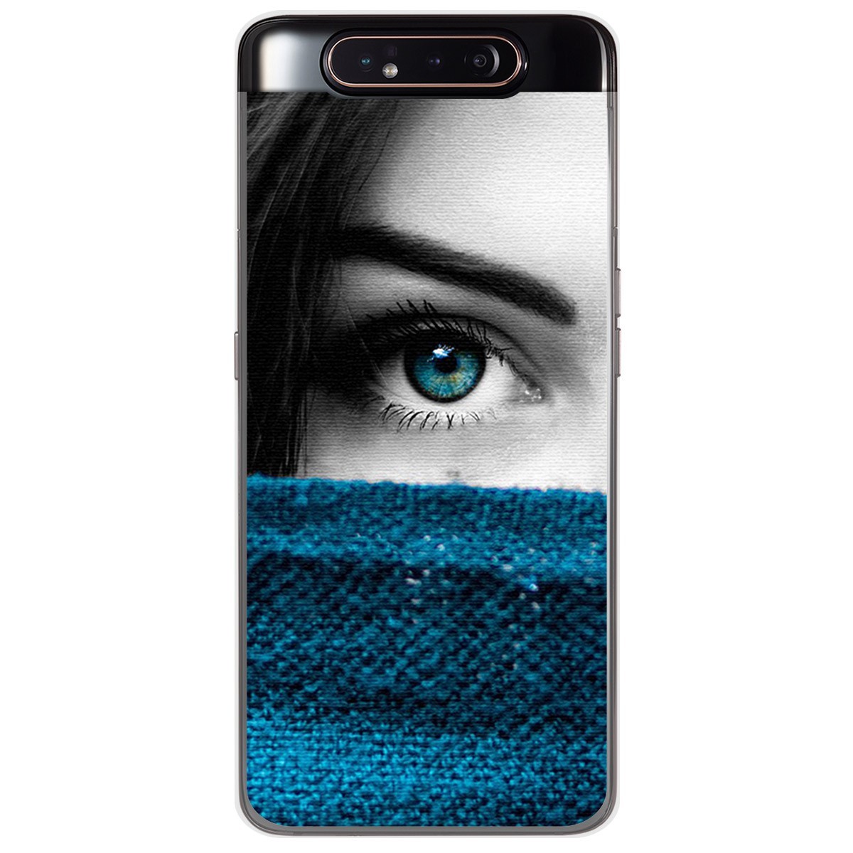 Funda Gel Tpu para Samsung Galaxy A80 diseño Ojo Dibujos