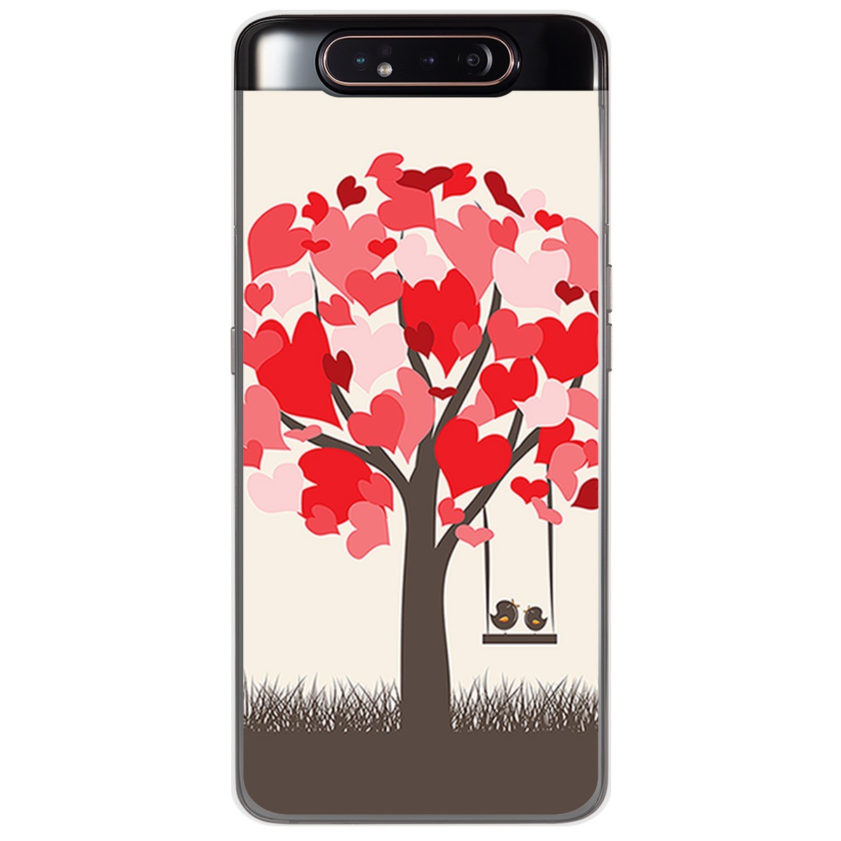 Funda Gel Tpu para Samsung Galaxy A80 diseño Pajaritos Dibujos
