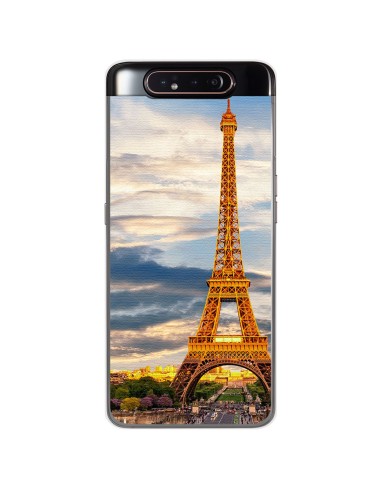 Funda Gel Tpu para Samsung Galaxy A80 diseño Paris Dibujos