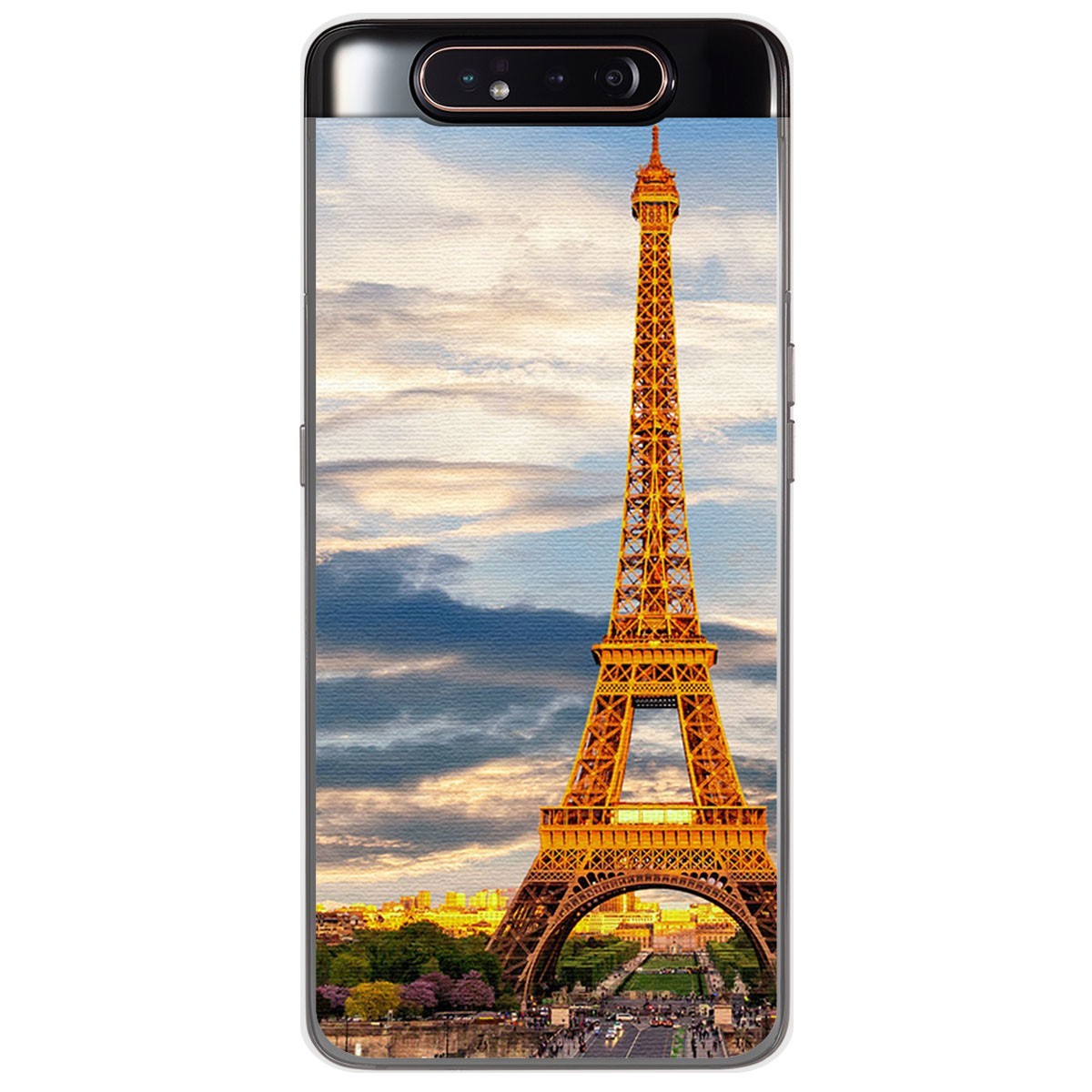 Funda Gel Tpu para Samsung Galaxy A80 diseño Paris Dibujos