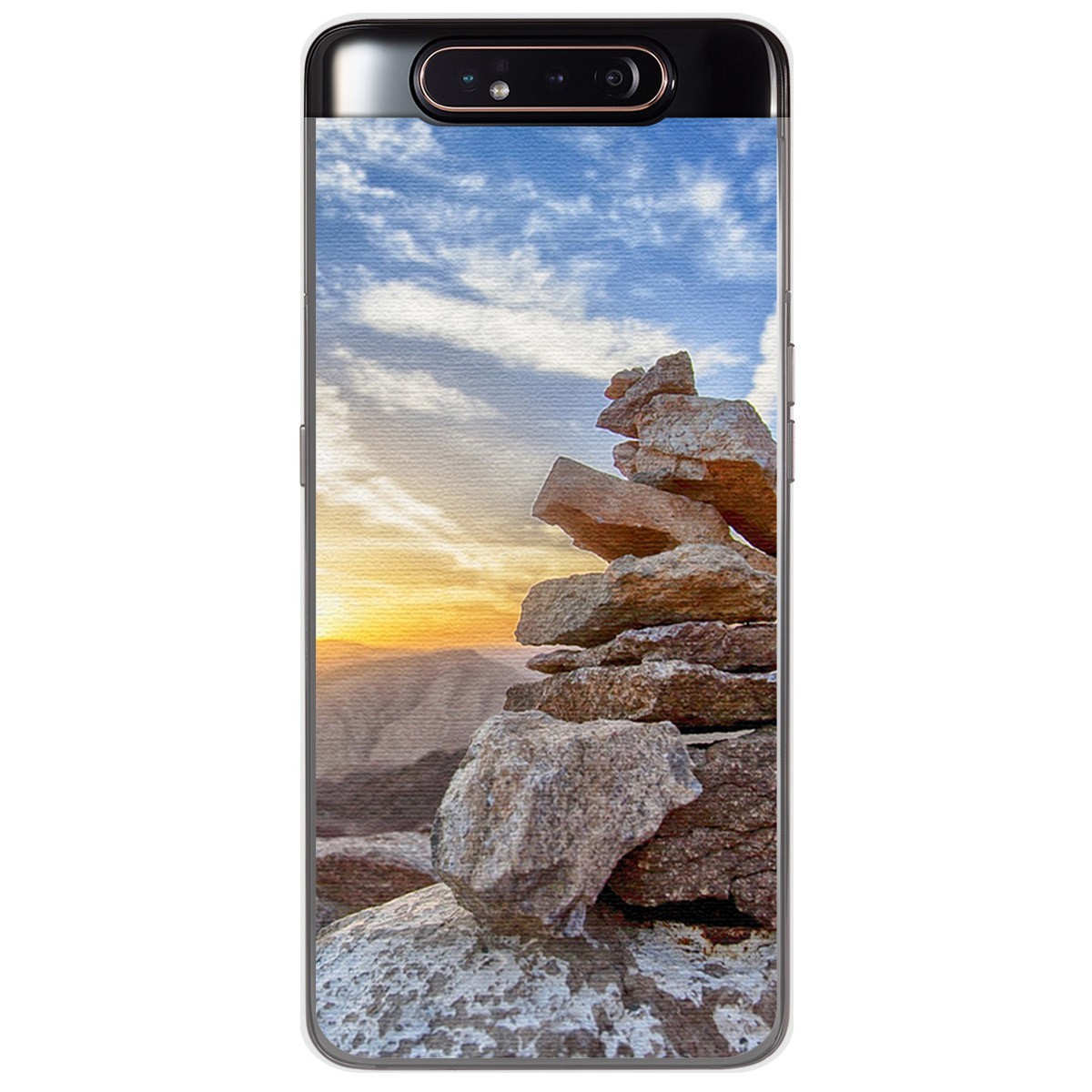 Funda Gel Tpu para Samsung Galaxy A80 diseño Sunset Dibujos