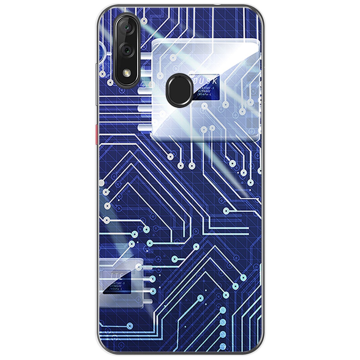 Funda Gel Tpu para Zte Blade V10 diseño Circuito Dibujos