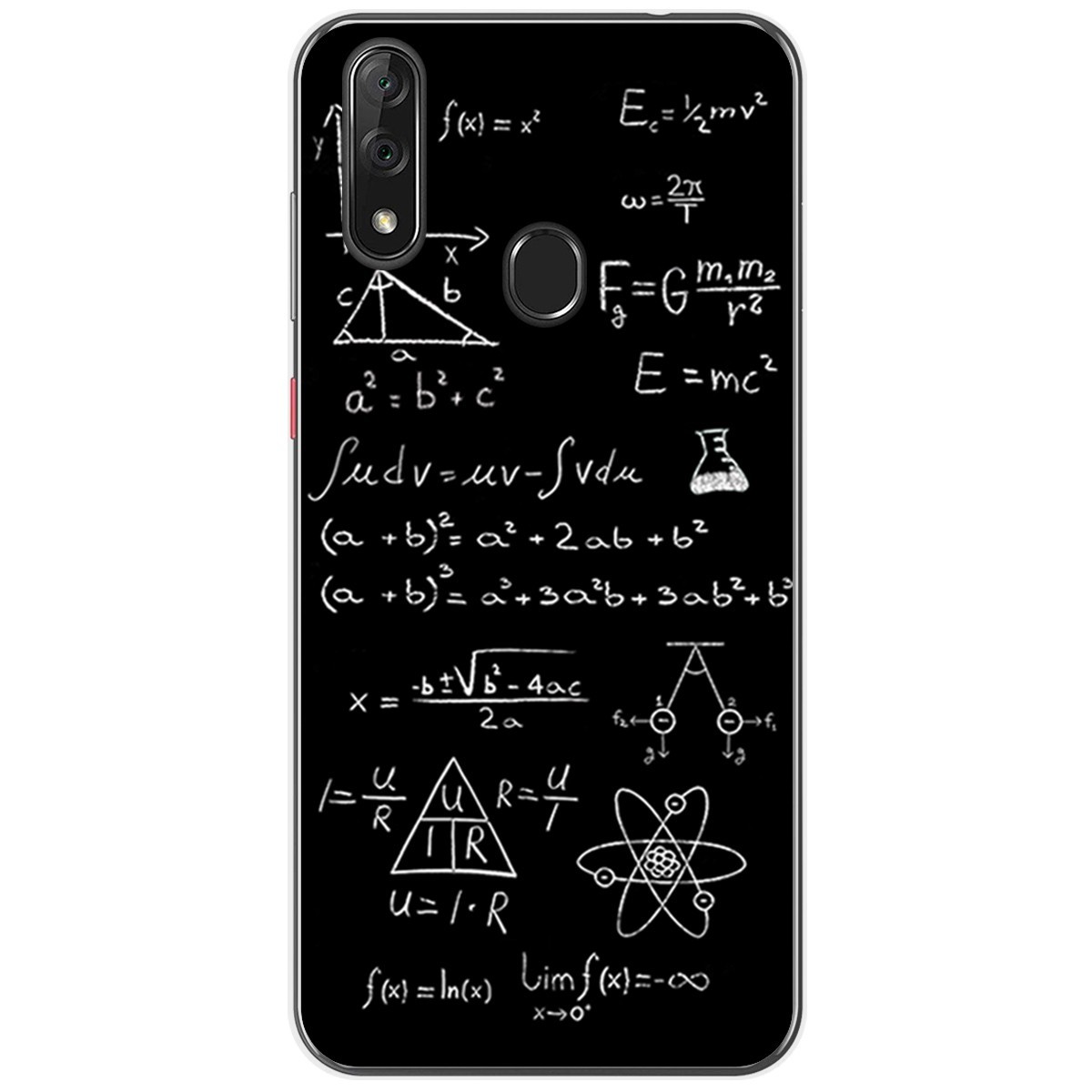 Funda Gel Tpu para Zte Blade V10 diseño Formulas Dibujos