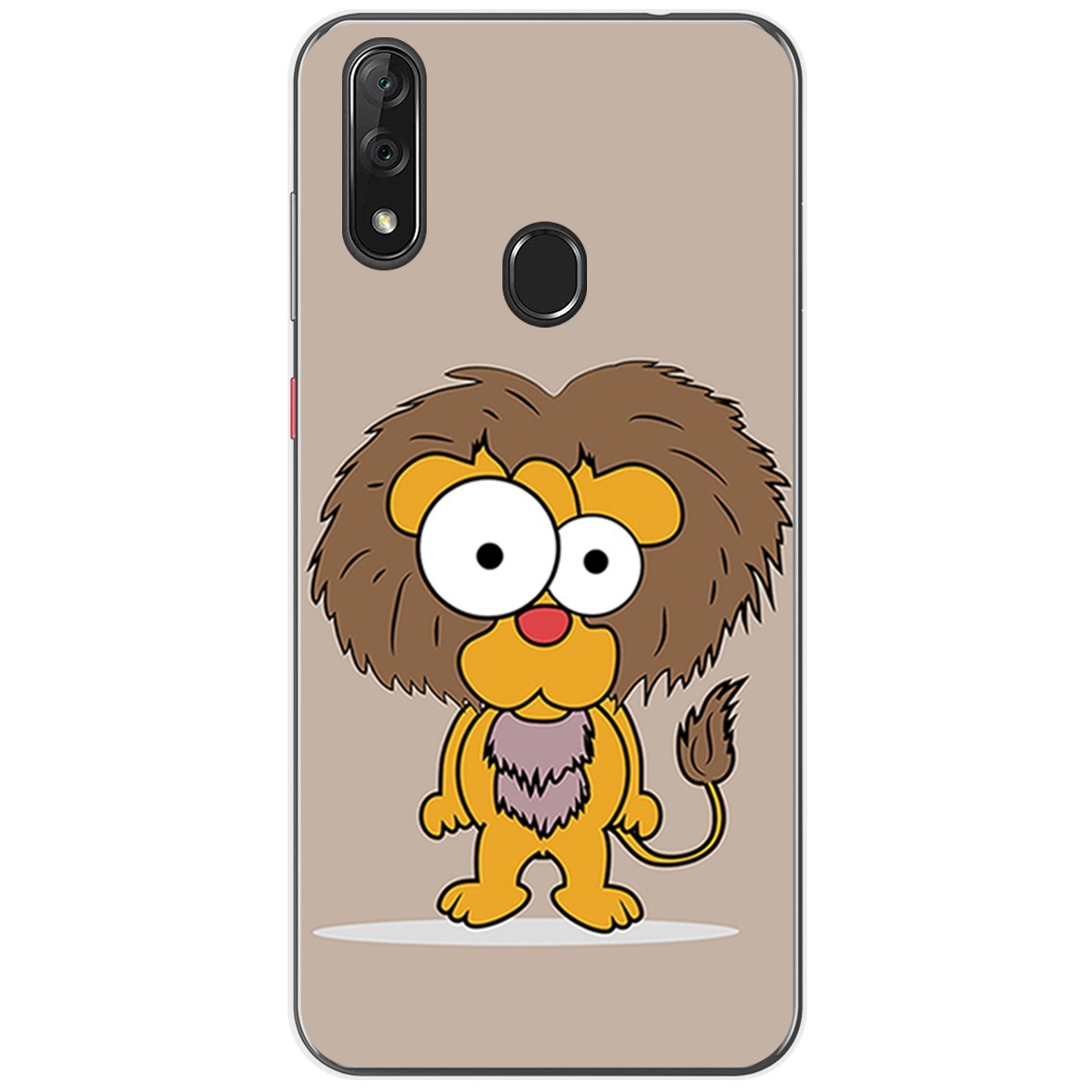 Funda Gel Tpu para Zte Blade V10 diseño Leon Dibujos
