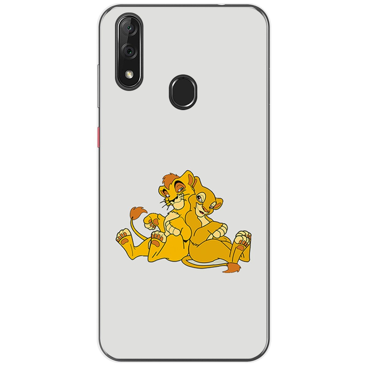 Funda Gel Tpu para Zte Blade V10 diseño Leones Dibujos