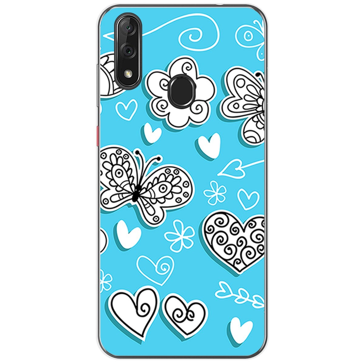 Funda Gel Tpu para Zte Blade V10 diseño Mariposas Dibujos