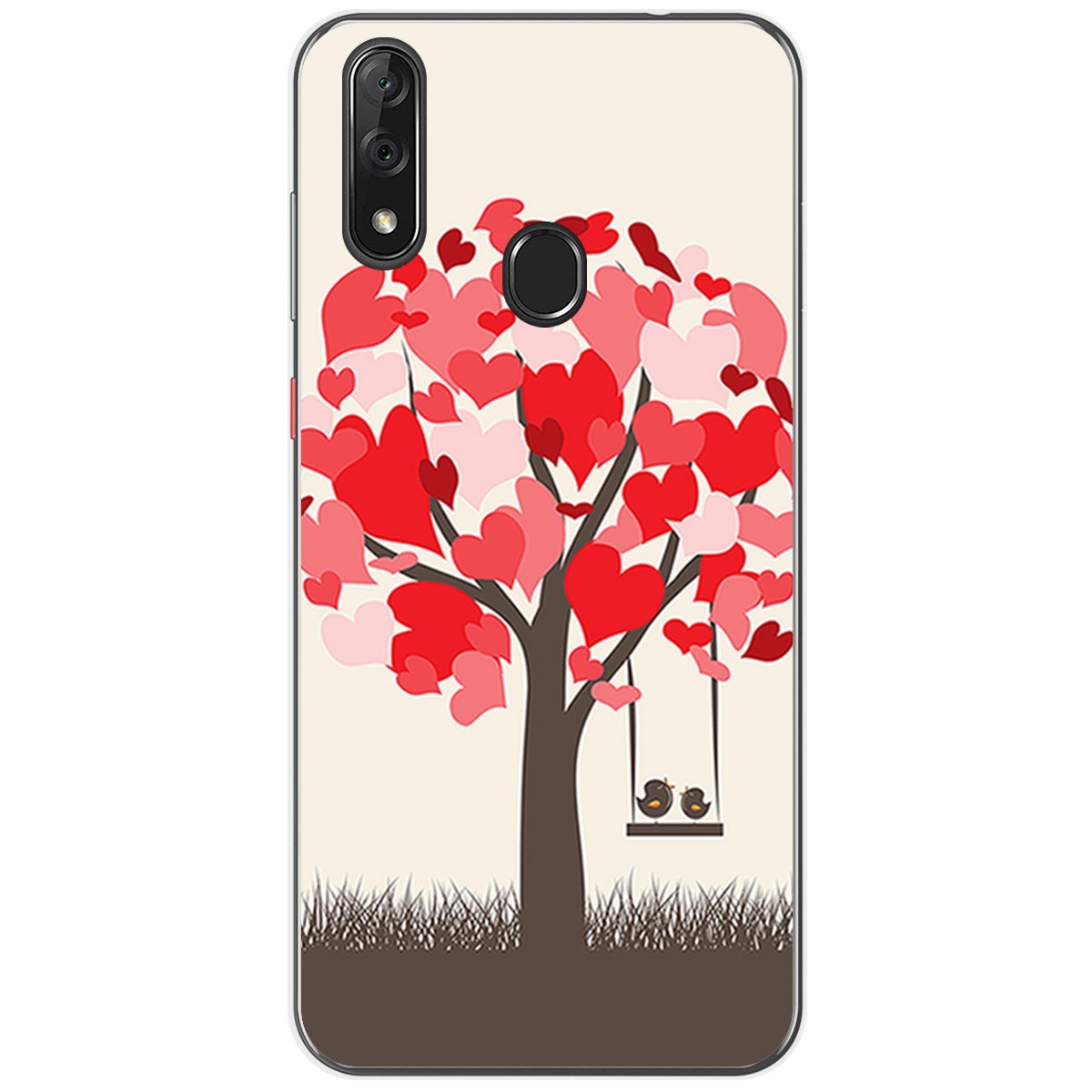 Funda Gel Tpu para Zte Blade V10 diseño Pajaritos Dibujos