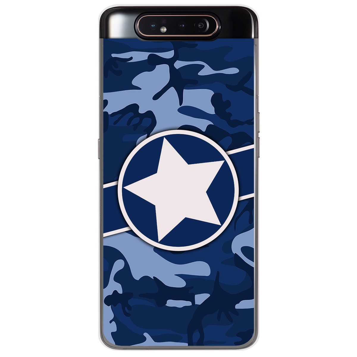 Funda Gel Tpu para Samsung Galaxy A80 diseño Camuflaje 03 Dibujos