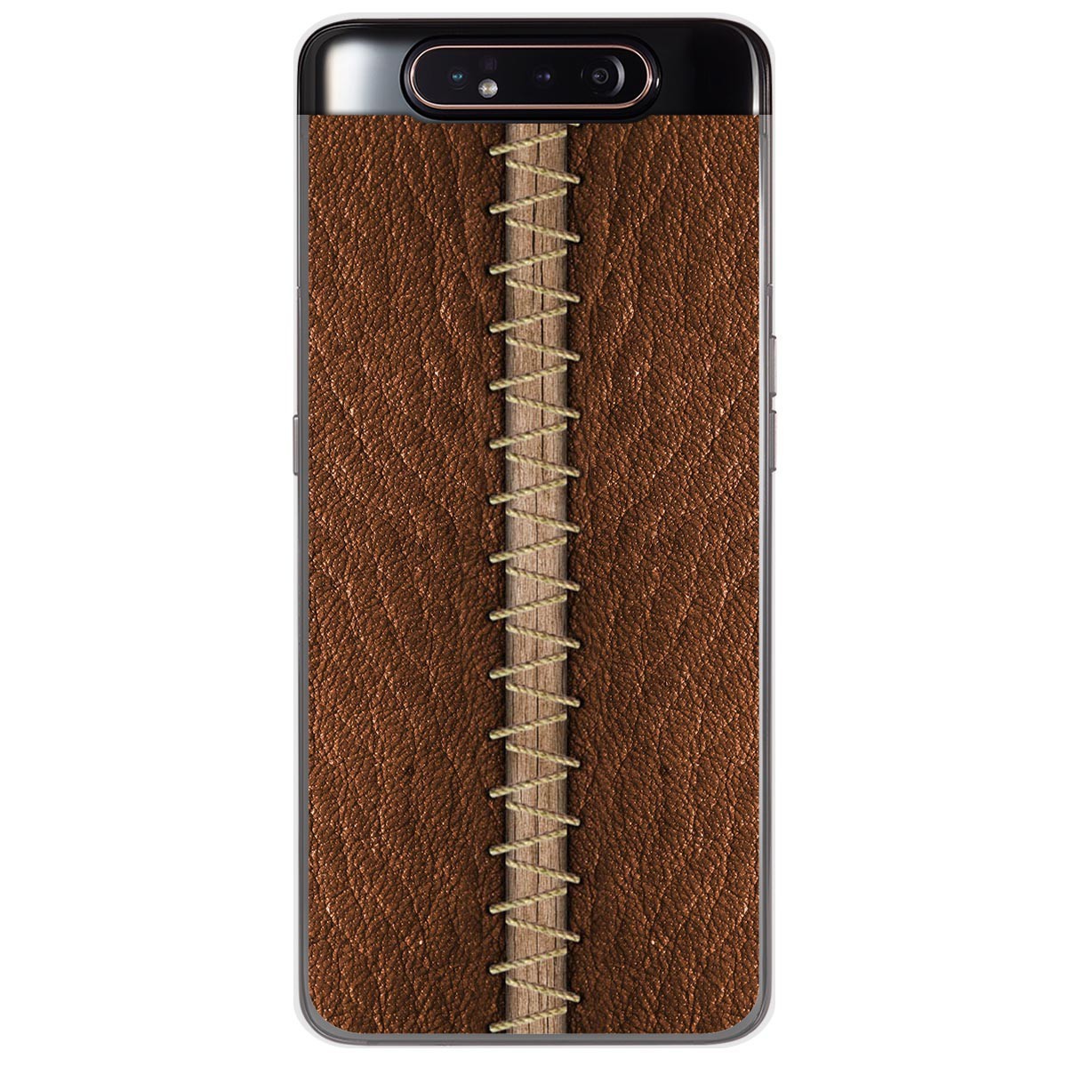 Funda Gel Tpu para Samsung Galaxy A80 diseño Cuero 01 Dibujos